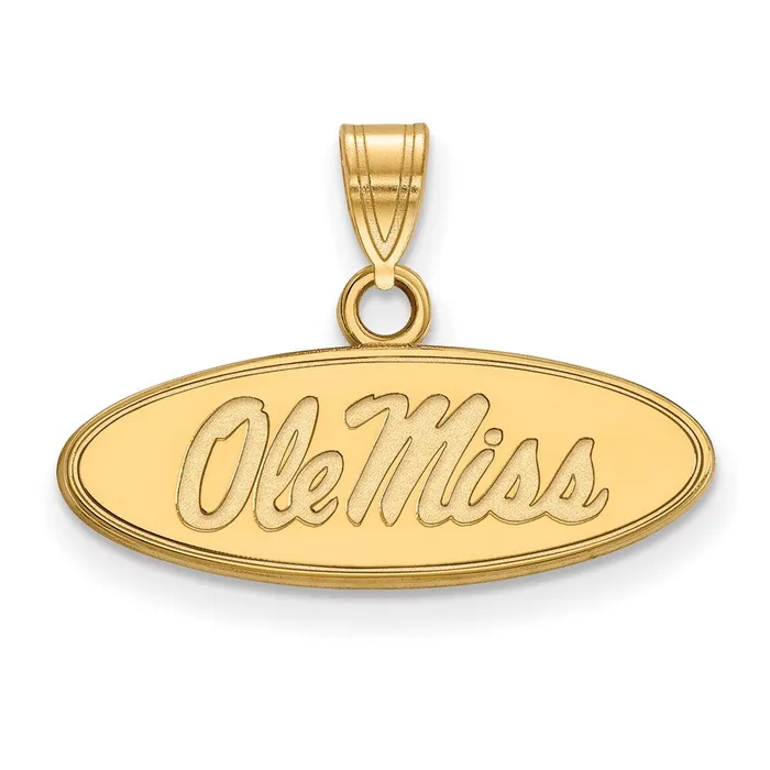 TreasureFineJewelers Necklaces 14K Yellow Gold University of Mississippi Small Pendant TreasureFineJewelers Necklaces 14K Yellow Gold University of Mississippi Small Pendant