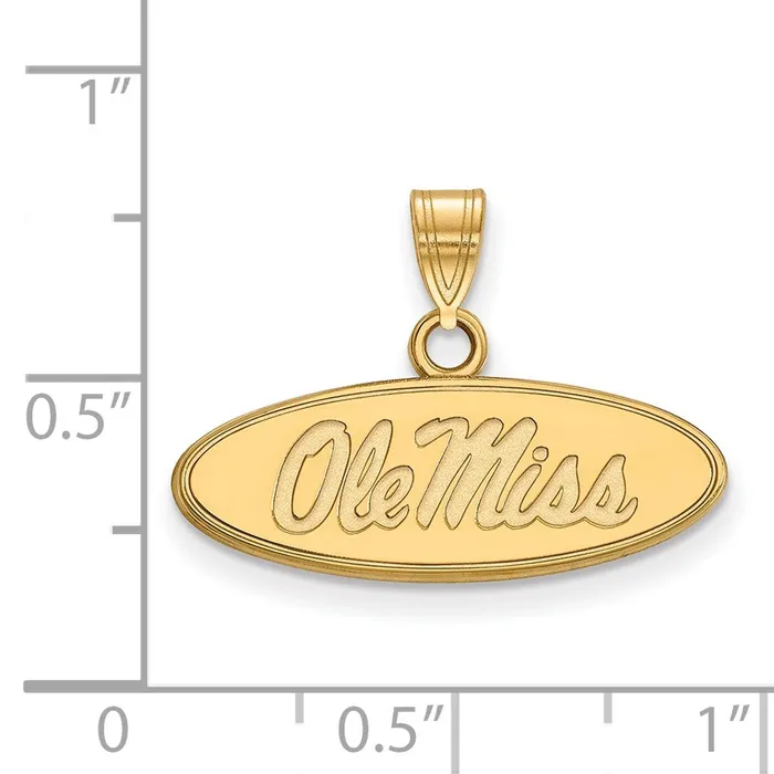 TreasureFineJewelers Necklaces 14K Yellow Gold University of Mississippi Small Pendant
