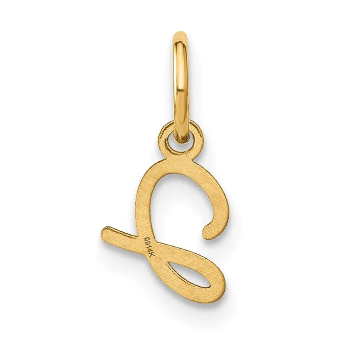 TreasureFineJewelers Necklaces Sterling Silver Goldplated Upper case Letter J Initial Charm