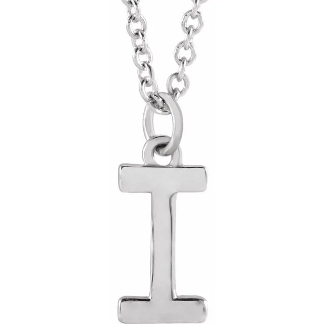 TreasureFineJewelers Necklaces Sterling Silver Initial I Dangle 16 Necklace TreasureFineJewelers Necklaces Sterling Silver Initial I Dangle 16 Necklace