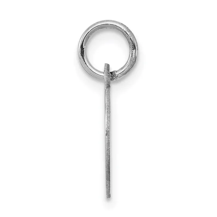 TreasureFineJewelers Necklaces Sterling Silver Rhodiumplated Fancy Script Letter D Initial Charm