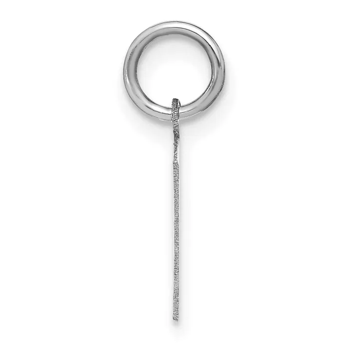 TreasureFineJewelers Necklaces Sterling Silver Rhodiumplated Letter P Initial Pendant