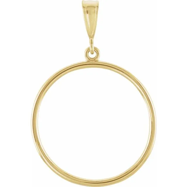 TreasureFineJewelers PreStyled Sets 14K Yellow Gold Circle Pendant