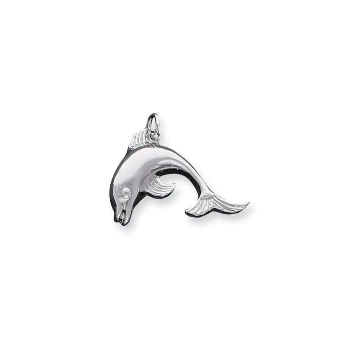 TreasureFineJewelers Rings Sterling Silver Dolphin Charm