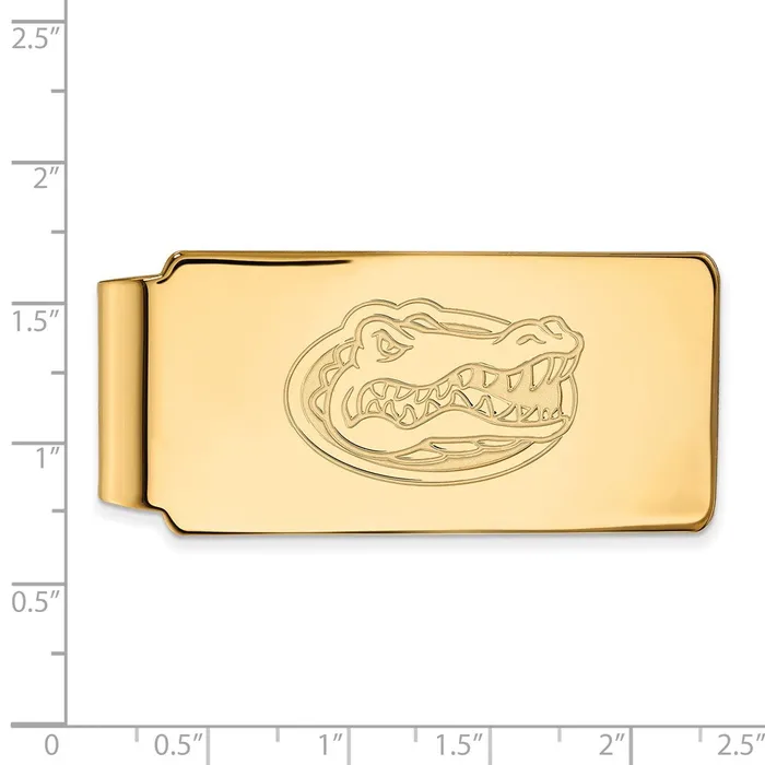 TreasureFineJewelers Rings Sterling Silver Goldplated University of Florida Gator Money Clip
