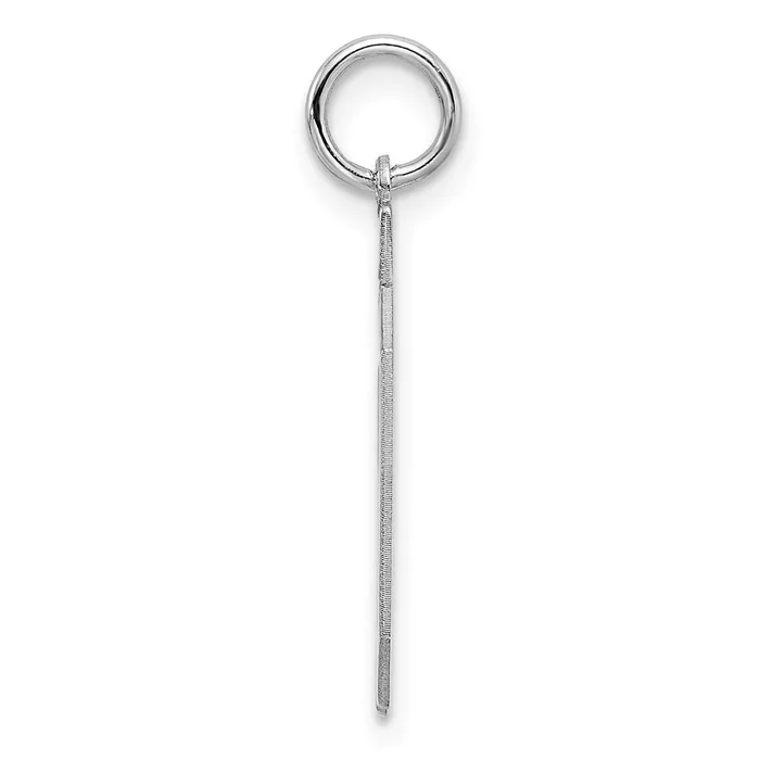 TreasureFineJewelers Rings SterlingSilver Rhodiumplated Polished Number 50 Charm