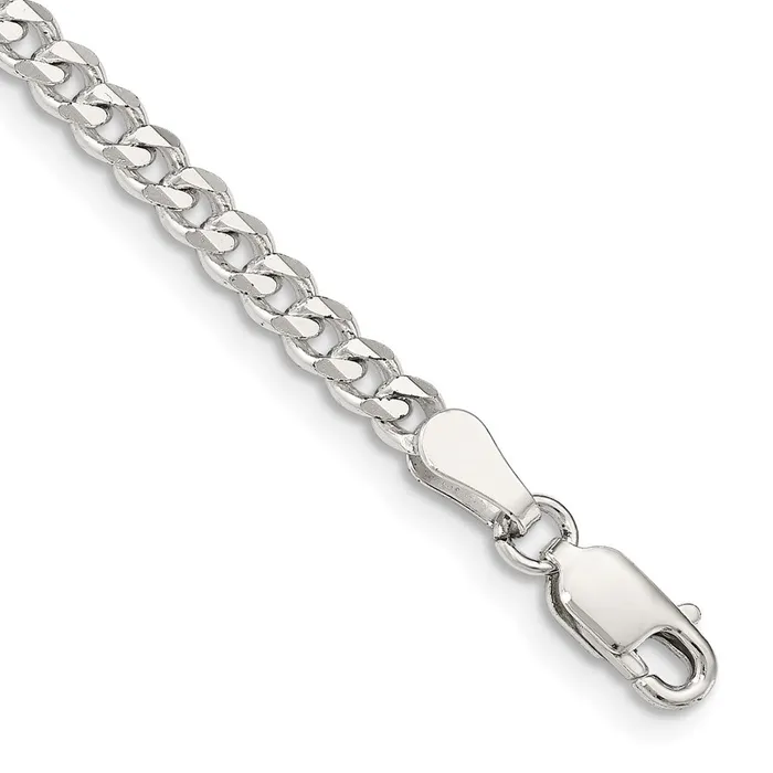 TreasureFineJewelers Sterling Silver 35mm Curb Chain Rings