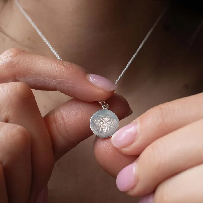 Bee the Change Necklace Silver Lotus Necklaces