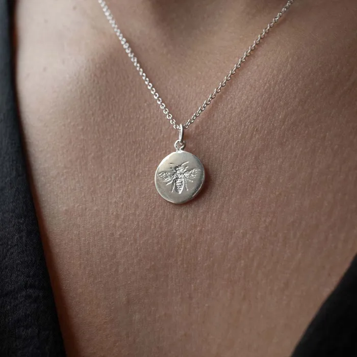 Bee the Change Necklace Silver Lotus Necklaces
