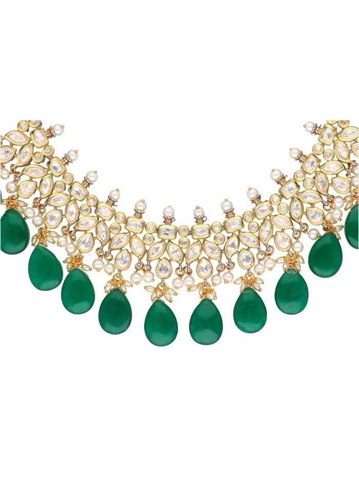 Curio Cottage Necklaces The Zoya Glow Getter Green Drops Necklace Curio Cottage Necklaces The Zoya Glow Getter Green Drops Necklace