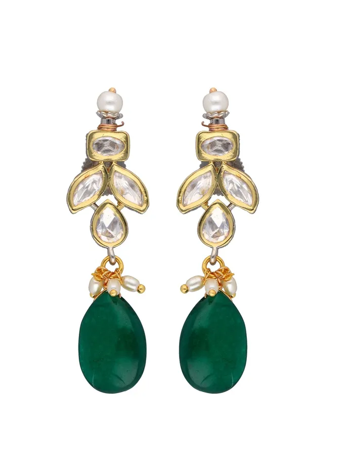 Curio Cottage Necklaces The Zoya Glow Getter Green Drops Necklace Curio Cottage Necklaces The Zoya Glow Getter Green Drops Necklace