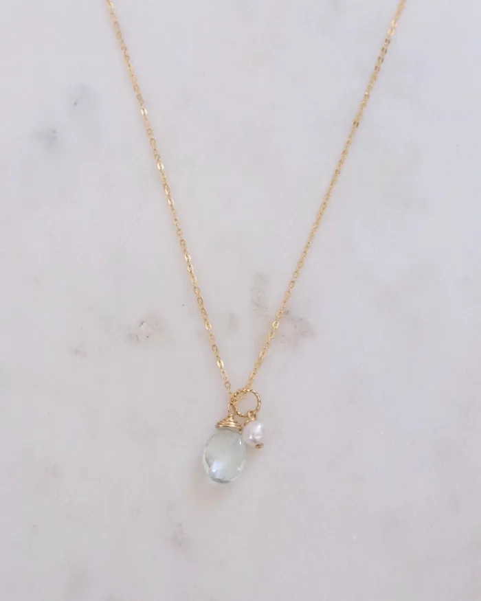 ERIJEWELRY Necklaces Aquamarine pearl Necklace
