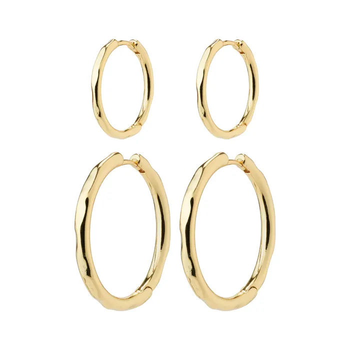 Eve Gold Plated Hoop Set Pilgrim Earrings