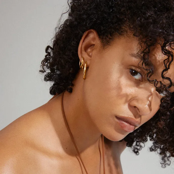 Eve Gold Plated Hoop Set Pilgrim Earrings