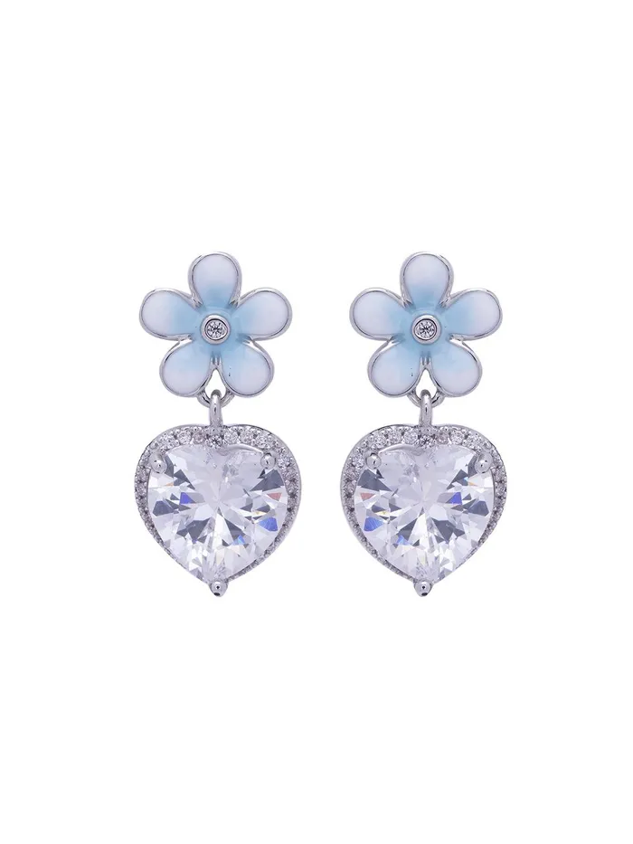Frost Blue Enameled Stud Earrings Curio Cottage Earrings Frost Blue Enameled Stud Earrings Curio Cottage Earrings