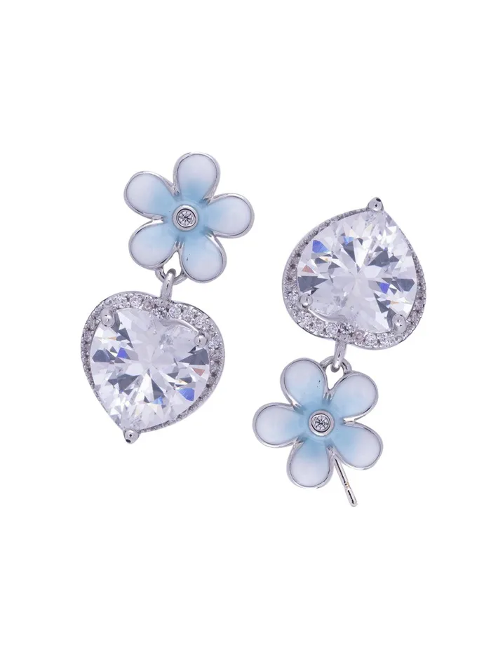 Frost Blue Enameled Stud Earrings Curio Cottage Earrings Frost Blue Enameled Stud Earrings Curio Cottage Earrings