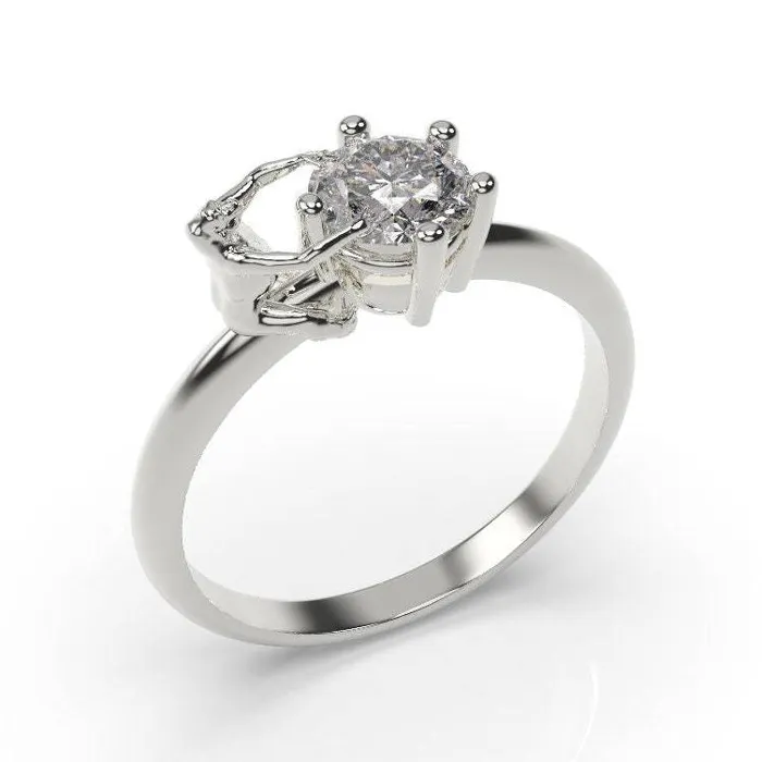 MyUniqueRing Rings Gorilla Engagement Ring Gorilla Ring White Gold