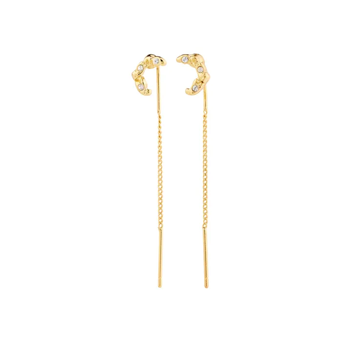 Pilgrim Earrings Kora Gold Plated Moon Chain Earrings
