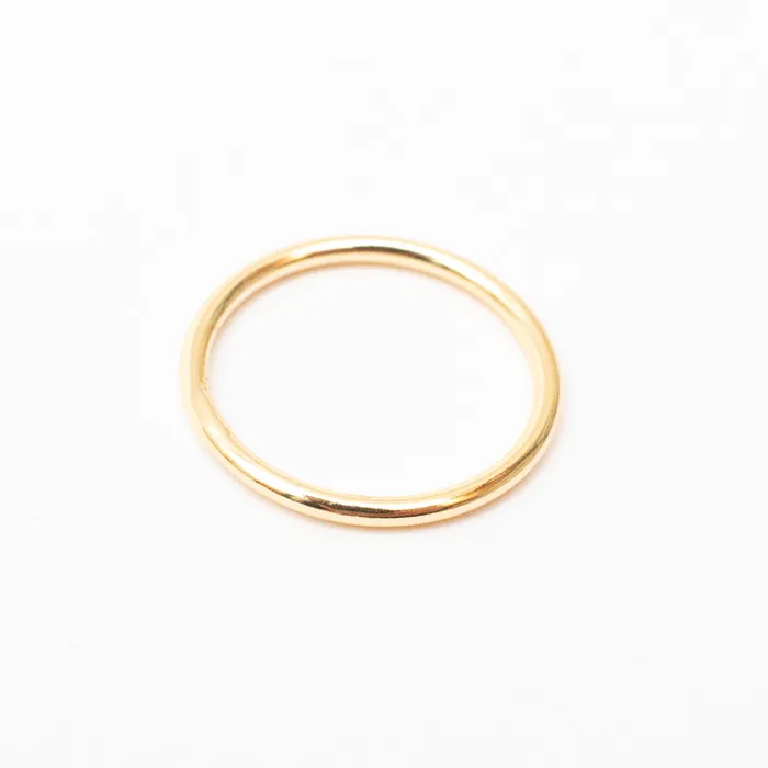 Silver Lotus Rings Plain Stackable Gold Plated Ring