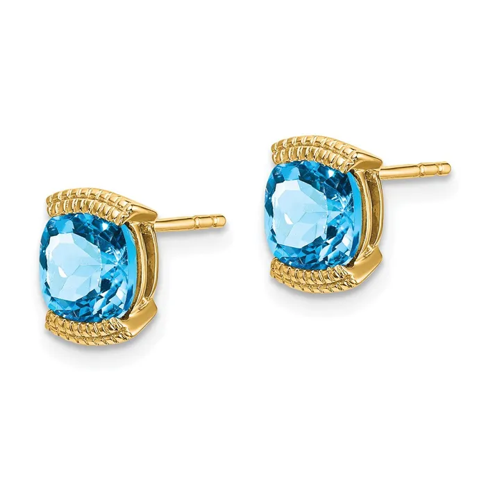 14k Blue Topaz Post EarringsWBCEM7080BTY WB Choice Jewelry Earrings 14k Blue Topaz Post EarringsWBCEM7080BTY WB Choice Jewelry Earrings