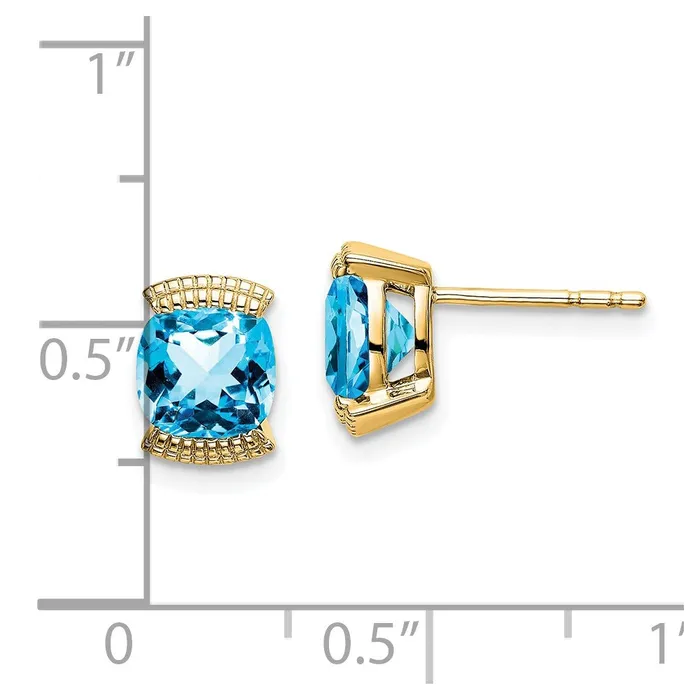 14k Blue Topaz Post EarringsWBCEM7080BTY WB Choice Jewelry Earrings 14k Blue Topaz Post EarringsWBCEM7080BTY WB Choice Jewelry Earrings
