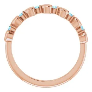14K Rose Aquamarine Stackable Heart Ring 71999627PSTWBC WB Choice Jewelry Rings 14K Rose Aquamarine Stackable Heart Ring 71999627PSTWBC WB Choice Jewelry Rings