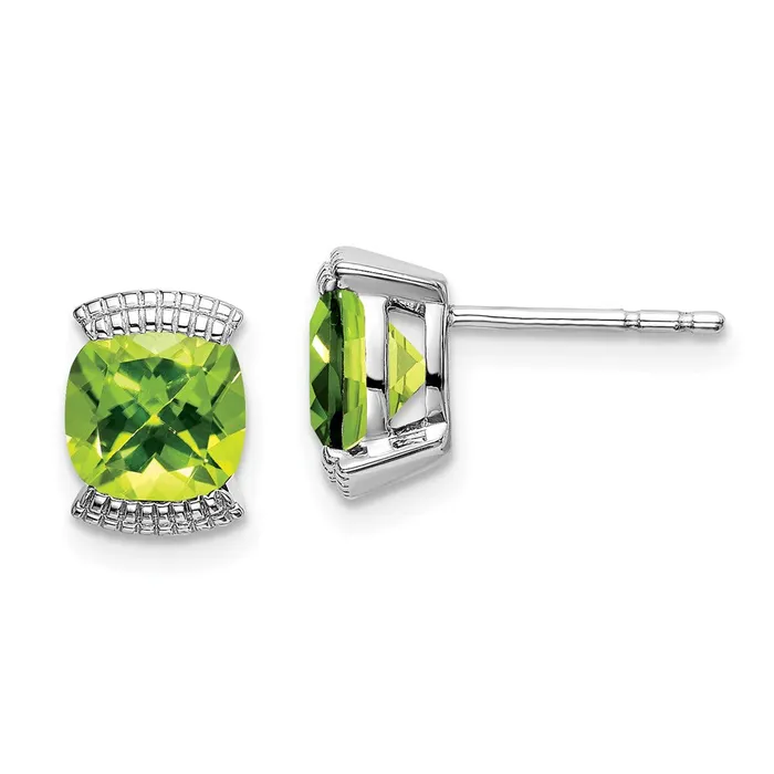 14k White Gold Peridot Post EarringsWBCEM7080PEW WB Choice Jewelry Earrings 14k White Gold Peridot Post EarringsWBCEM7080PEW WB Choice Jewelry Earrings
