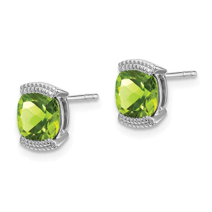 14k White Gold Peridot Post EarringsWBCEM7080PEW WB Choice Jewelry Earrings 14k White Gold Peridot Post EarringsWBCEM7080PEW WB Choice Jewelry Earrings