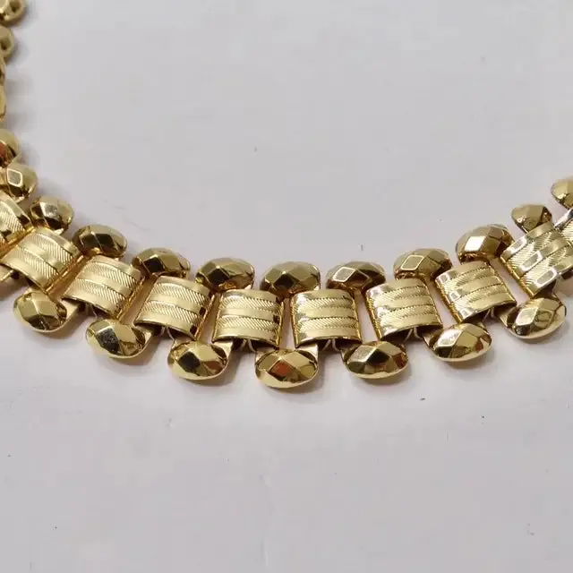 1980s Gold Plated Choker Necklace Vintage by Misty Necklaces