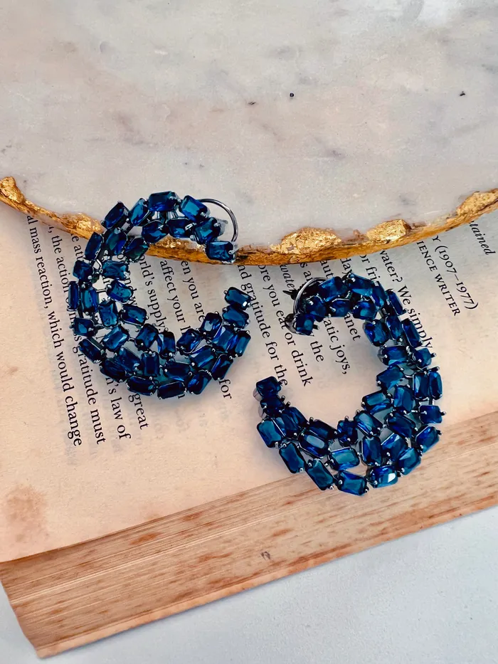 Earrings PRERTO ECOMMERCE PRIVATE LIMITED Sapphire Wave Earring