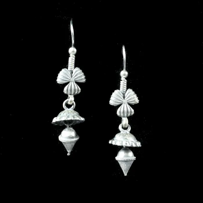 Earrings Real Sterling Silver Oxidized Boho Style dangle earrings Karizma Jewels