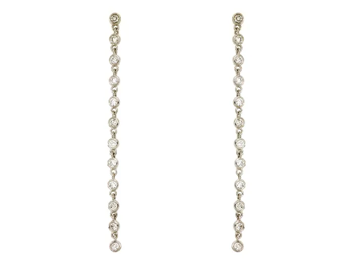 Earrings ROYAL JEWELRY MFG INC 14KW 50 Cttw Diamond Earrings