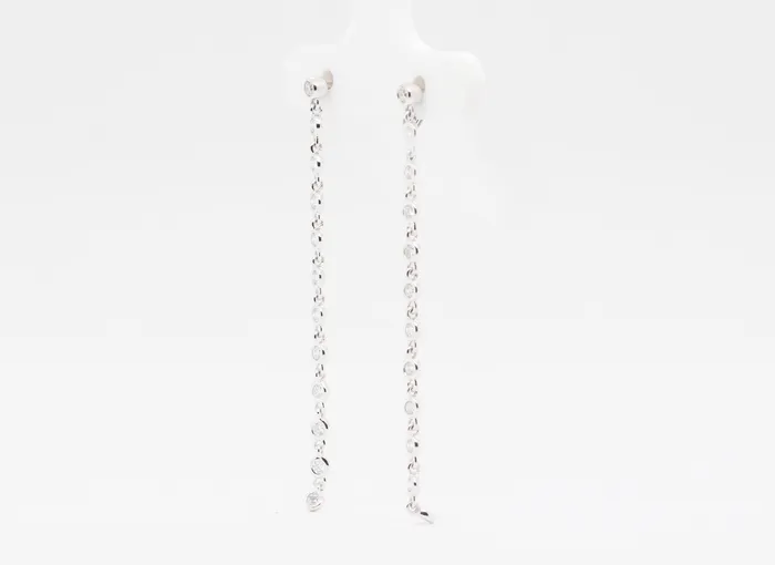 Earrings ROYAL JEWELRY MFG INC 14KW 50 Cttw Diamond Earrings