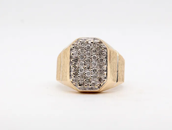 Estate 10KY Gents 100 Cttw Diamond Cluster Ring FULLERS PURCHASE FROM PUBLIC Rings Estate 10KY Gents 100 Cttw Diamond Cluster Ring FULLERS PURCHASE FROM PUBLIC Rings