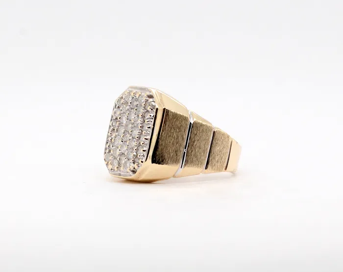 Estate 10KY Gents 100 Cttw Diamond Cluster Ring FULLERS PURCHASE FROM PUBLIC Rings Estate 10KY Gents 100 Cttw Diamond Cluster Ring FULLERS PURCHASE FROM PUBLIC Rings