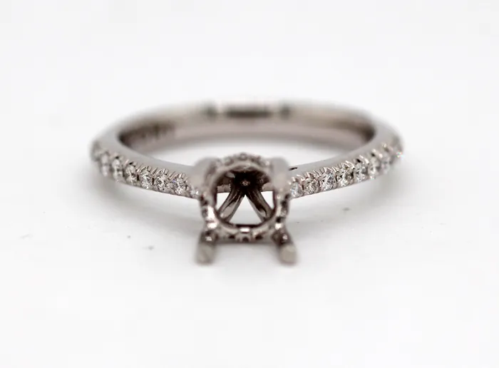 FULLERS PURCHASE FROM PUBLIC Rings Estate 18KYW Tacori 50 Cttw Diamond Semi Mount Ring