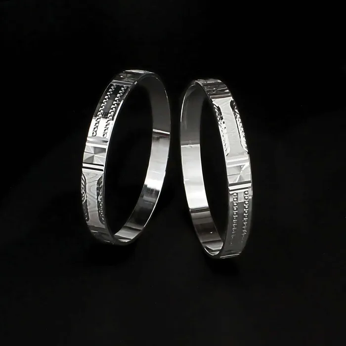 Indian handmade 990 Real Silver Women Bangles Bracelet Kangan Pair Karizma Jewels Bracelets