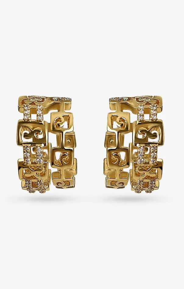 Naomi Gold Hoop Earrings PRERTO ECOMMERCE PRIVATE LIMITED Earrings