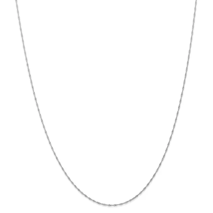Necklaces 14k White Gold 1mm Carded Singapore ChainWBC10SW20 WB Choice Jewelry Necklaces 14k White Gold 1mm Carded Singapore ChainWBC10SW20 WB Choice Jewelry