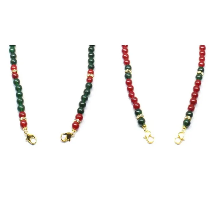 Necklaces Karizma Jewels 2pc Beads Single Strand necklace pendant Tassel Lot 20quot Ruby emerald imitation