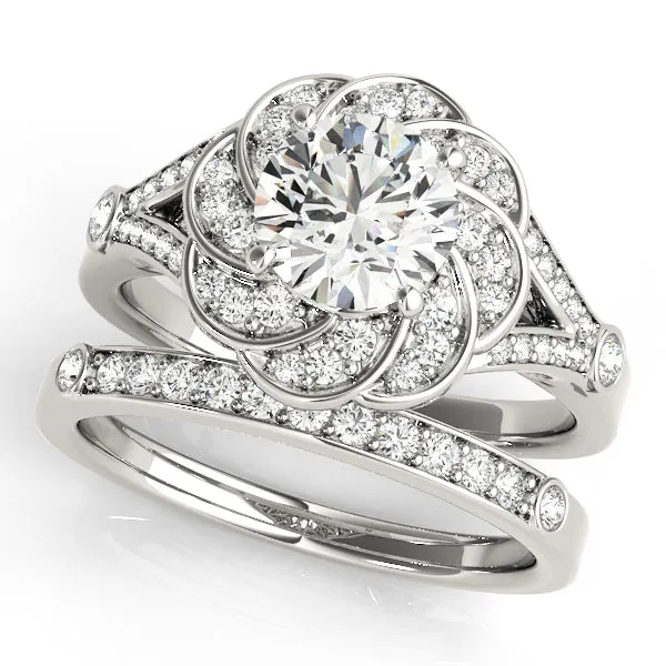 Overnight Mountings Bridal Halo Diamond Engagement Ring Rings