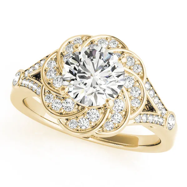 Overnight Mountings Bridal Halo Diamond Engagement Ring Rings
