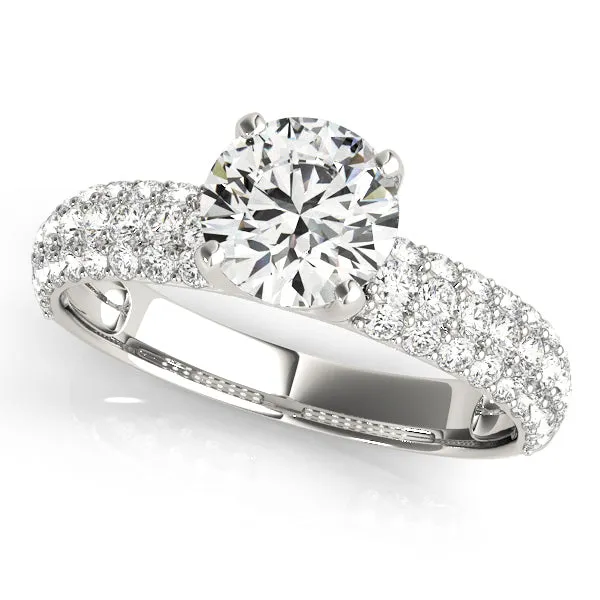 Overnight Mountings Fashion Rings Pave Diamond Engagement Ring