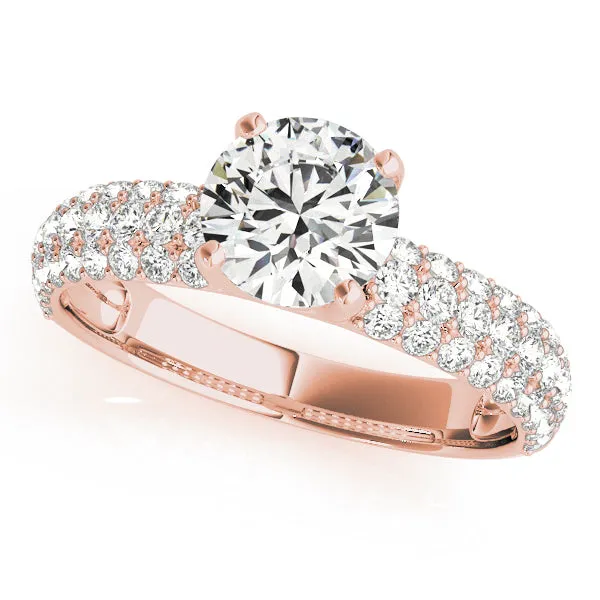 Overnight Mountings Fashion Rings Pave Diamond Engagement Ring