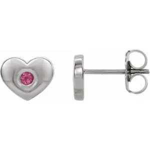 Platinum Pink Tourmaline Heart Earrings 86336667PSTWBC WB Choice Jewelry Earrings Platinum Pink Tourmaline Heart Earrings 86336667PSTWBC WB Choice Jewelry Earrings