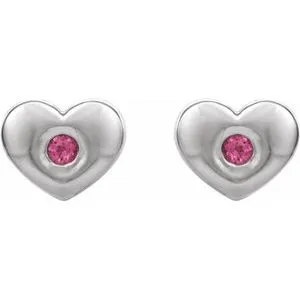Platinum Pink Tourmaline Heart Earrings 86336667PSTWBC WB Choice Jewelry Earrings Platinum Pink Tourmaline Heart Earrings 86336667PSTWBC WB Choice Jewelry Earrings