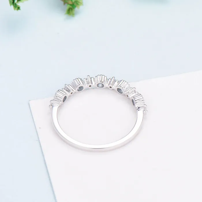 Rings PENFINE Dainty London Blue Wedding Band White Gold Half Eternity Milgrain Topaz Stacking Band Anniversary Ring Art Deco Matching Band Promise Ring Rings PENFINE Dainty London Blue Wedding Band White Gold Half Eternity Milgrain Topaz Stacking Band Anniversary Ring Art Deco Matching Band Promise Ring