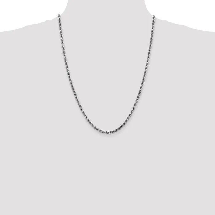 Rings WB Choice Jewelry 10k White Gold 35mm Diamondcut Rope ChainWBC10K025W24 Rings WB Choice Jewelry 10k White Gold 35mm Diamondcut Rope ChainWBC10K025W24