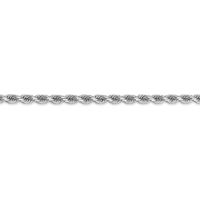 Rings WB Choice Jewelry 10k White Gold 35mm Diamondcut Rope ChainWBC10K025W24 Rings WB Choice Jewelry 10k White Gold 35mm Diamondcut Rope ChainWBC10K025W24