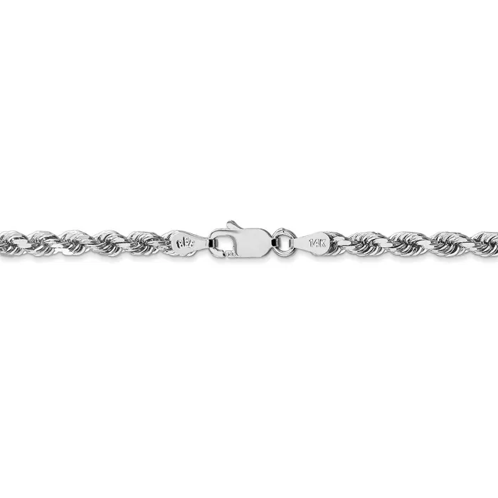 Rings WB Choice Jewelry 10k White Gold 35mm Diamondcut Rope ChainWBC10K025W24 Rings WB Choice Jewelry 10k White Gold 35mm Diamondcut Rope ChainWBC10K025W24